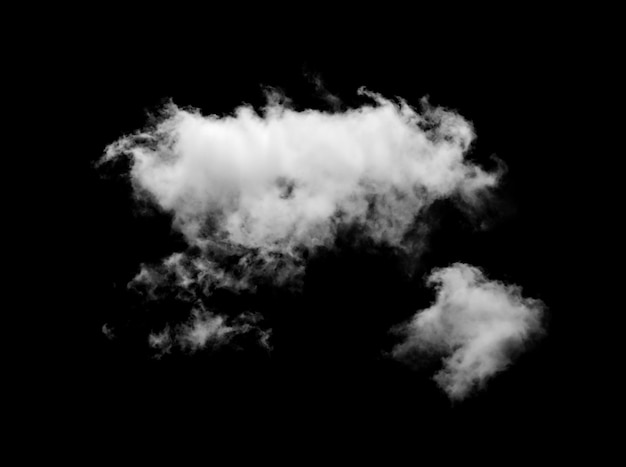 Clouds on black background