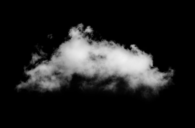 Clouds on black background