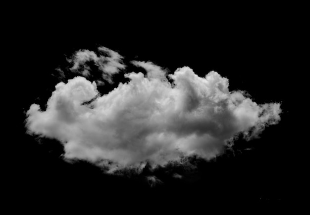 Photo clouds on black background