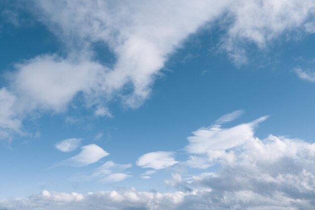 Clouds in the blue sky. Cloudscape background