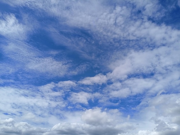 Photo clouds on the blue sky nature with space background wallpaper