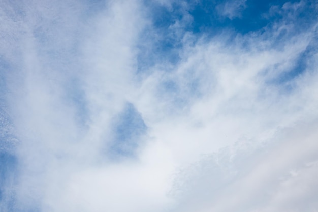 Clouds in the blue sky Summer blue sky cloud gradient light white background Beauty clear cloudy in sunshine calm bright winter air bacground Image of beautiful blue sky