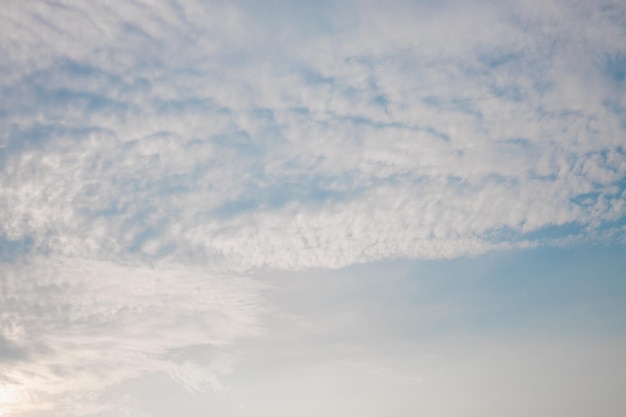 Clouds in the blue sky Summer blue sky cloud gradient light white background Beauty clear cloudy in sunshine calm bright winter air bacground