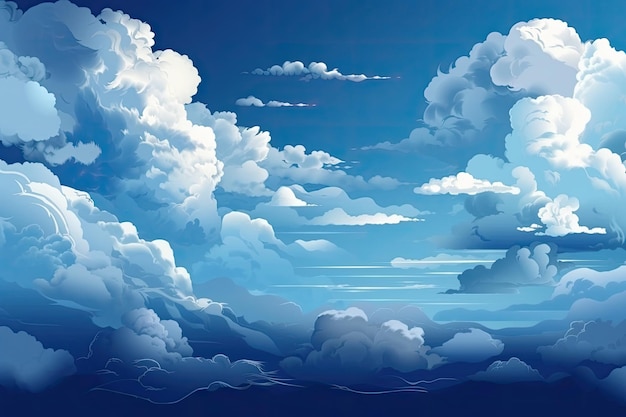 Clouds in a blue sky