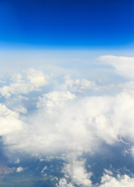 clouds in the blue sky