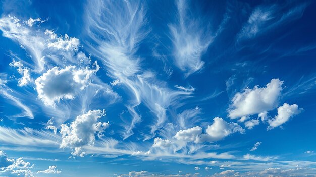 Foto nuvole sul cielo blu