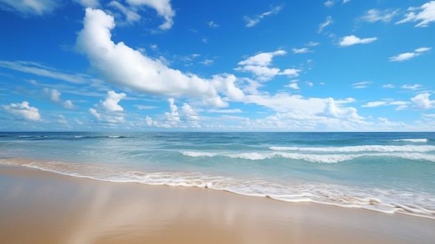 Clouds in Coastal Beach Scenery Background