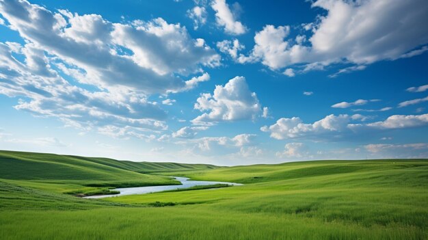 Clouds over countryside fields background