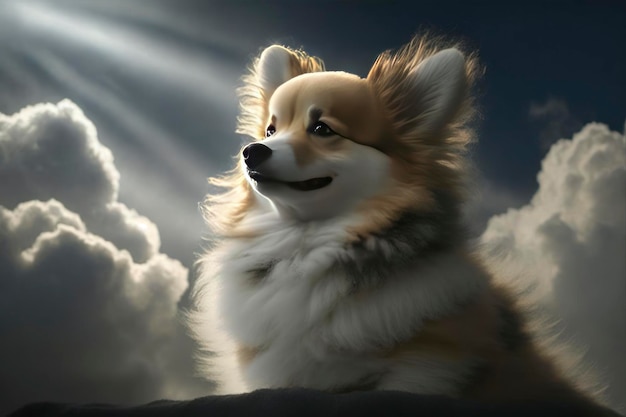 Clouds dog