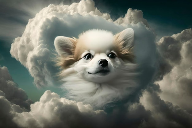 Clouds dog