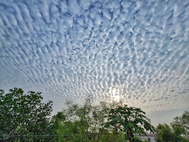 写真 夕暮れの空の雲 自然の背景 インド