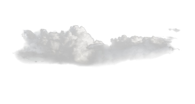 白い背景に孤立した雲