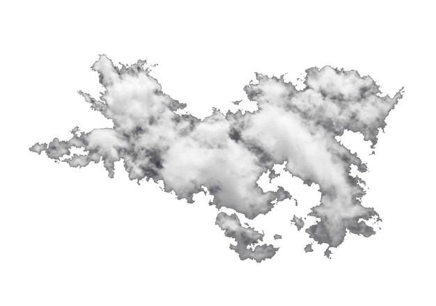 Photo clouds isolated on white background