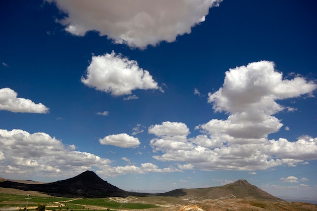 Clouds and nature in the blue sky