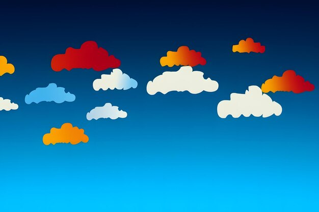 Clouds in paper style Neural network AI generated