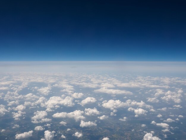 Clouds seen from plain