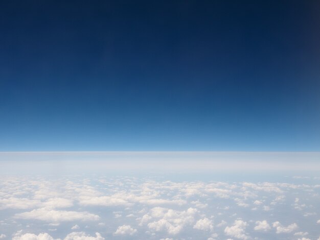 Clouds seen from plain