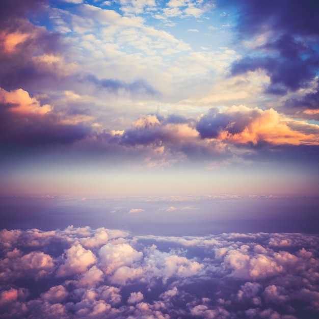 Clouds in sky atmosphere panorama