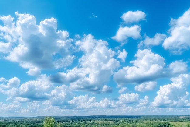 Clouds in the sky above a field