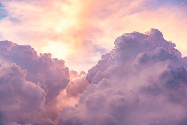 Photo clouds on sky sky pink and blue colors sky abstract natural background