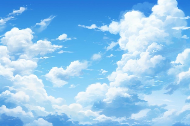 clouds in the sky with a blue background.