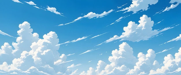 clouds in the sky with a blue sky