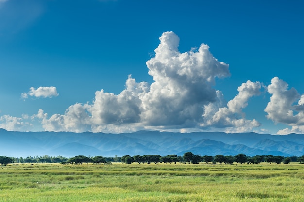 Clouds sky with mountain landscape