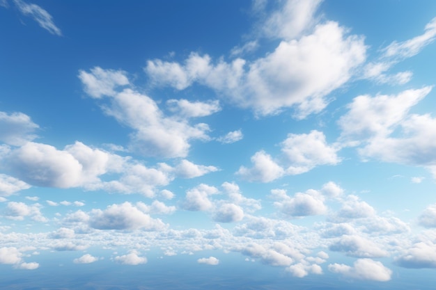 太陽と空と空の雲