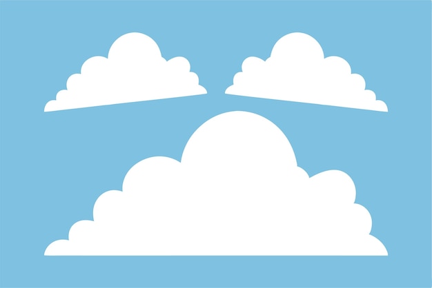 異なる方向を指している2つの矢印を持つ空の雲