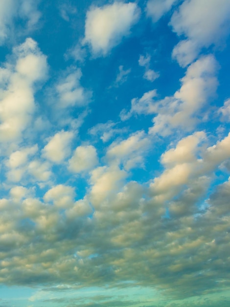 Clouds and skyblue sky background with tiny clouds