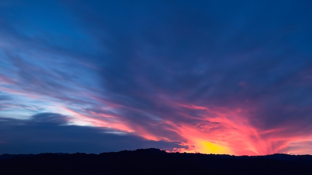 Clouds sunset horizon beautiful colour