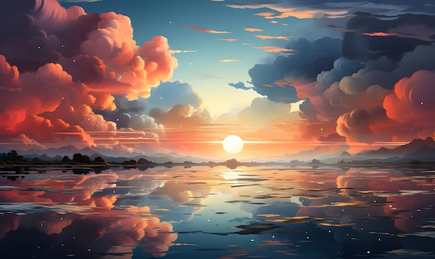 clouds over water during a sunset