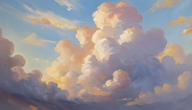 clouds with morning sunlight wallpaper