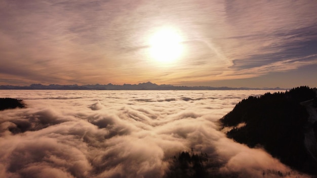 Photo above the clouds