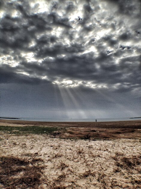 Photo cloudscape over beach