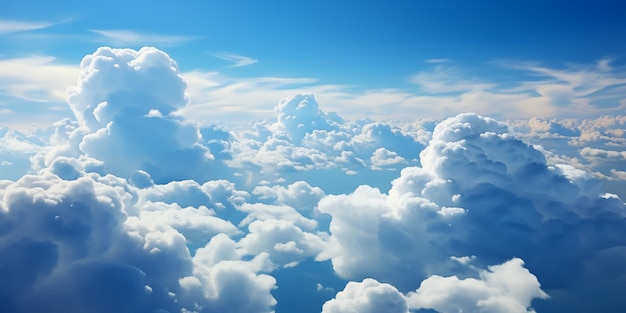 Облачный пейзаж прекрасный воздушный вид над дождливыми штормовыми облаками в солнечный день