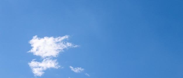 Cloudscape Blue clear sky and white clouds wide panorama The vast blue sky and clouds sky