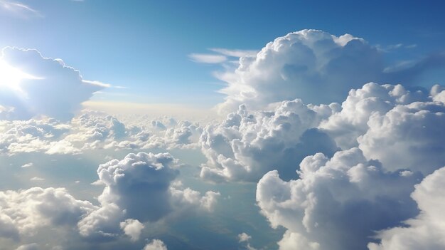 Cloudscape 積雲と青空の背景