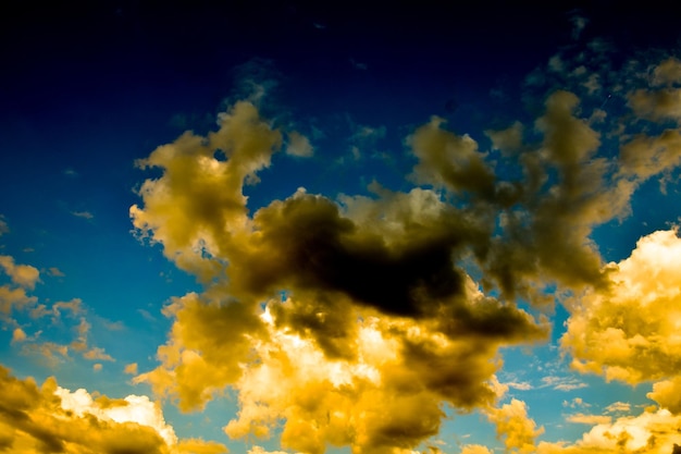 Cloudscape, Colored Clouds at Sunset near the Ocean