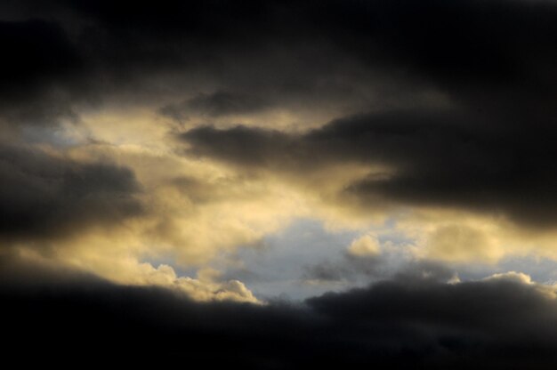 Cloudscape, Colored Clouds at Sunset near the Ocean