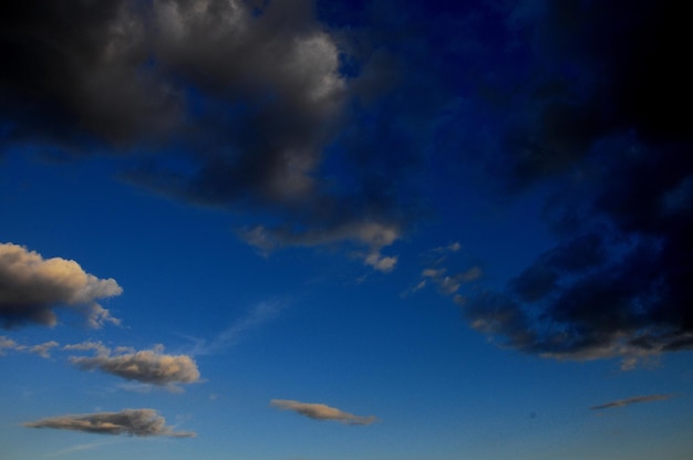 Cloudscape, Colored Clouds at Sunset near the Ocean