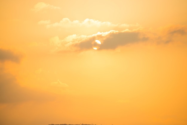 Cloudscape with bright sky and beautiful dramatic sunset. Can be used as background