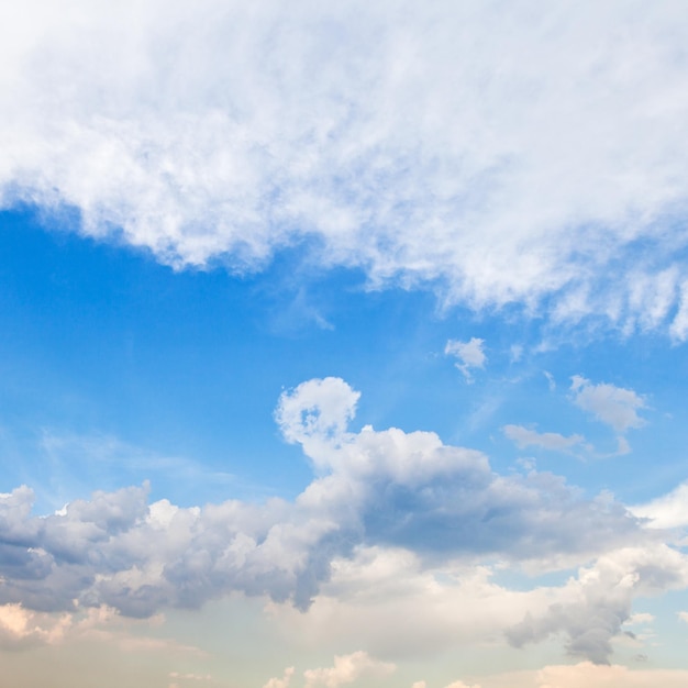 Cloudscape with stratus clouds in spring