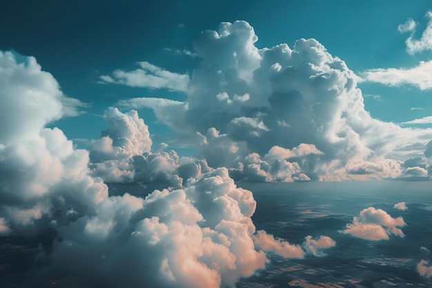 曇りの青い空の風景の背景