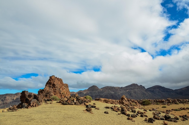 Cloudy Day in El Teide National Park Tenerife Canary Islands Spain