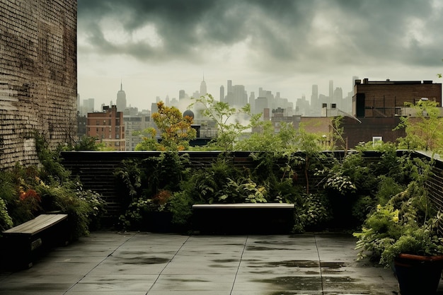 Cloudy Day Urban Oasis