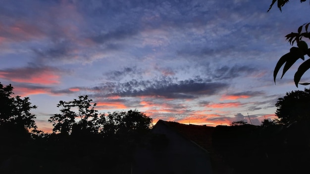 Cloudy evening sky background with beautiful color gradation 03