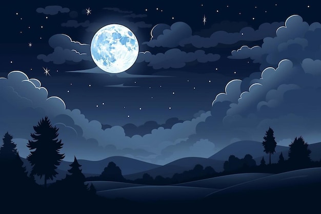 Cloudy night background