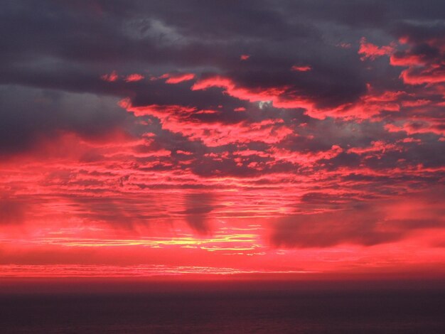 写真 夕暮れの雲の空