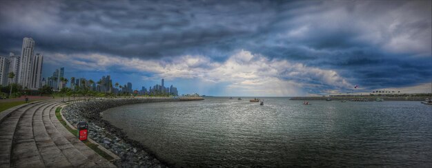 Cloudy sky over sea